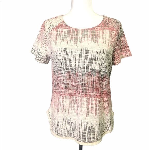 🚨 Anthropologie W5 Knitted Fringe Hem Multicolor - Picture 1 of 7